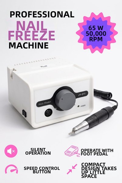 Nail Master 50,000 RPM, 65W Professional JY-211 Electric Nail File Manicure a...