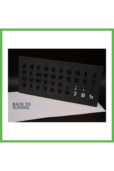 TheGencoo 3D Printing Alphabet, Numbers, and Ruler Template - Writing and Dra...