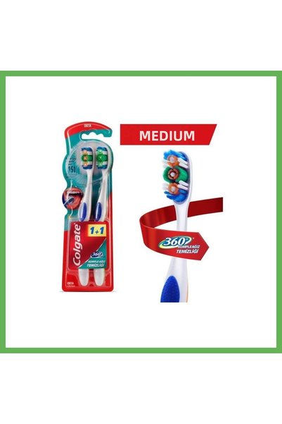 TheGencoo 360 Medium Toothbrush 1+1, 1 Piece GEN01