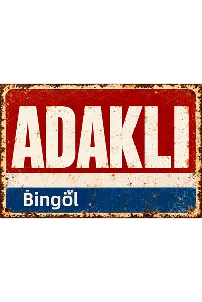 Lucena Tablou metalic vintage din Adaklı, Bingöl – Placă decorativă de perete...
