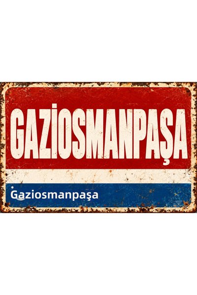 Lucena Gaziosmanpaşa, Istanbul – Tablou de perete retro-vintage din metal, cu...