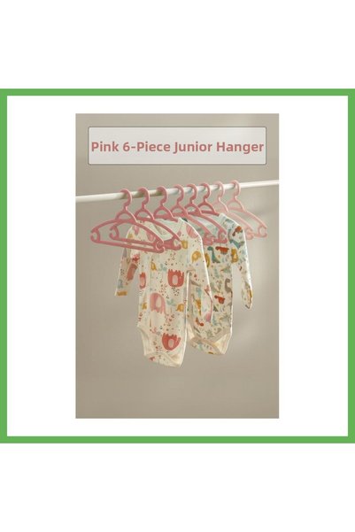 TheGencoo 6-Piece Baby Hanger & Baby Closet Hanger Set, Pink GEN01