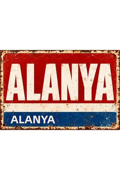 Lucena Tablou de perete metalic retro-vintage Alanya Antalya – Placă decorati...