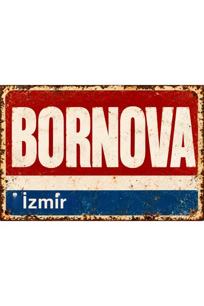 Lucena Bornova, Izmir – Tablou decorativ de perete din metal cu aspect retro-...