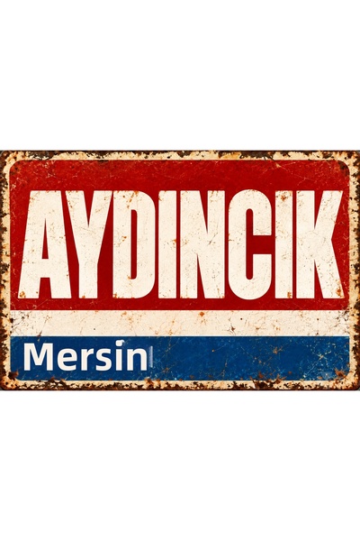 Lucena Aydıncık Mersin – Placă metalică de perete în stil retro, placă decora...