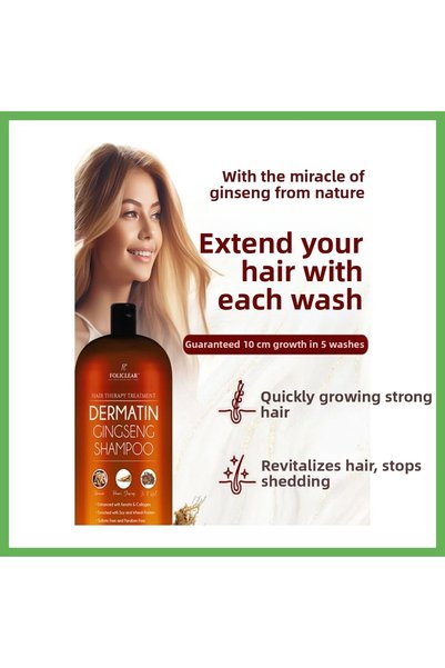 TheGencoo Policlear Dermatin Ginseng Shampoo, 3-Pack GEN01