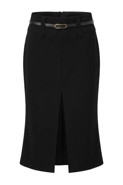 Trendyol Collection Black Slit Belted Pencil Skirt Twoaw27Et00171