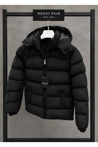 wesley wear ERKEK ÇIKARILABİLİR KAPÜŞONLU ŞİŞME MONT