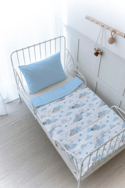 Tuğba Kuğu Organik Baskılı Montessori (100x200) Yorgan Seti - Iconic Serisi -...
