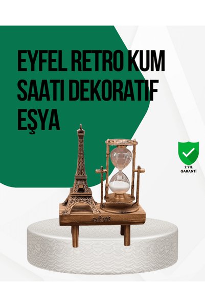 Marsilyan Ahşap Kum Saati – Vintage Tasarımlı Masa Dekoru TKNDY-BSVA