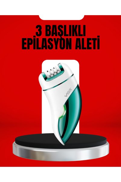 Eco Lounge 3'ü 1 Arada Epilatör Su Geçirmez Metal Başlıklı LED Işıklı 90 Dakika Şarjlı