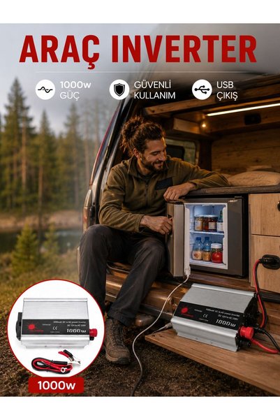 Eco Lounge 1000 Watt Oto İnvertör Elektrik Dönüştürücü Ev Tipi Priz