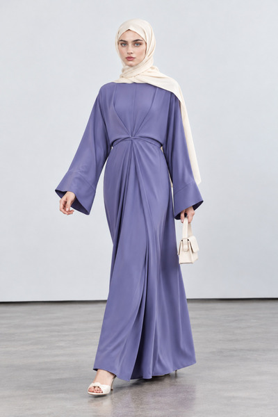 Sevitli Maria Dress with Tie-Up-Lilac