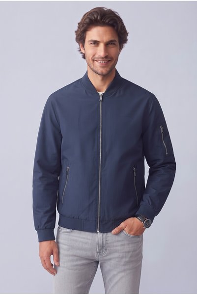 Jack & Jones JACK JONES Erkek Bomber Mont Ceket 12165203 Lacivert