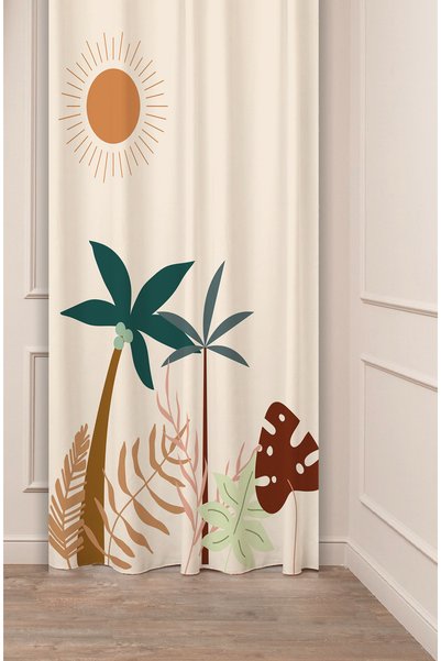 GREENDECOR Cortina de fundal cu design special digital cu imprimeu (cu o sing...