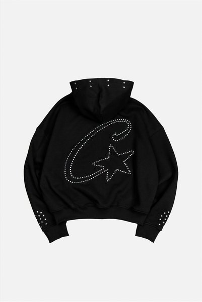 Crupt Studio Crupt Heritage Taşlı Boxy Crop Erkek Zip Hoodie Ceket