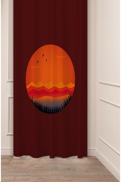GREENDECOR Yakamoz Moon Birds Bej boem cu model crem Design special Digital c...
