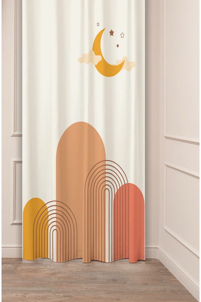 GREENDECOR Bohemian Moon Vase Geometric Stripes Special Design Soft Digital P...