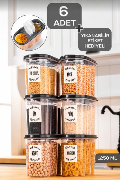 Miami Home 6 X 1250 ml Oval Food Storage Container