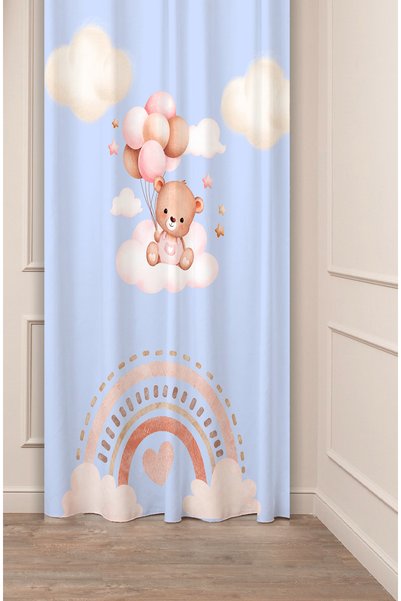 GREENDECOR تصميم خاص على شكل دمية دب ونجمة وقمر بالون منقوش رقميًا مطبوعًا (ج...