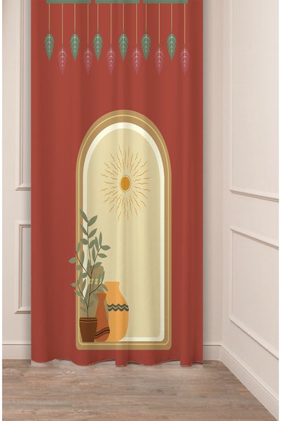 GREENDECOR Vază cu frunze de flori boeme, cu model solar, design special, dig...
