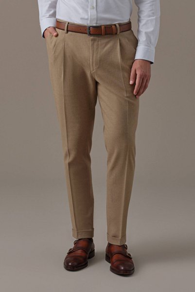 Hemington Pamuk Kaşmir Karışım Camel Chino Pantolon