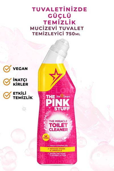 ThePinkStuff Mucizevi Tuvalet Temizleyici 750 ml – Jel Formüllü, Kireç & Bakt...