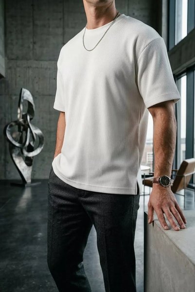 TOZLU Men's Crew-Neck T-Shirt