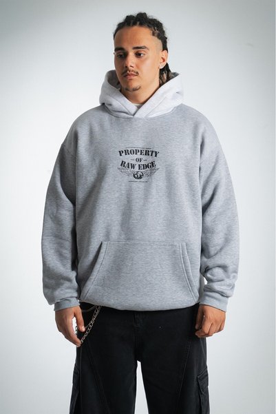 Twobucks Ανδρικό φούτερ με κουκούλα Grey Property