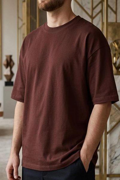 TOZLU Men's crew neck basic t-shirt