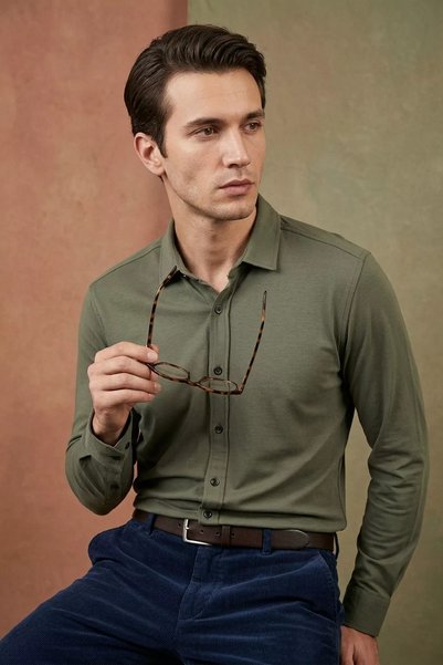 TOZLU Men's Long Sleeve Shirt