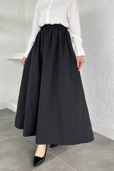 TOZLU Fusta cu talie elastică, fără căptușeală, stil hijab