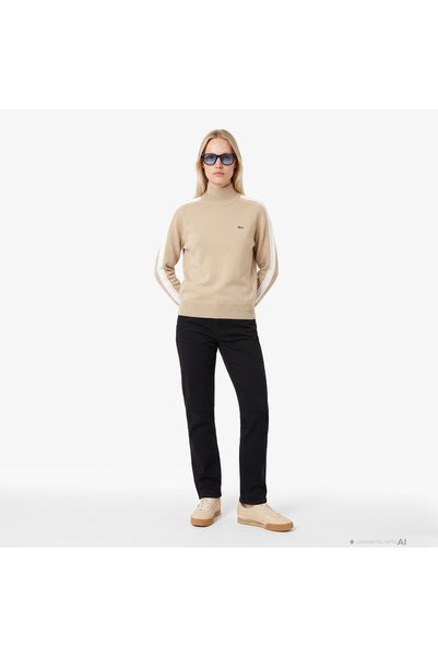 Lacoste Kadın Slim Fit Siyah Jean Pantolon