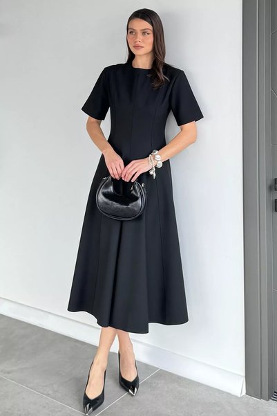 TOZLU Women's Short Sleeve Kiloş Dress