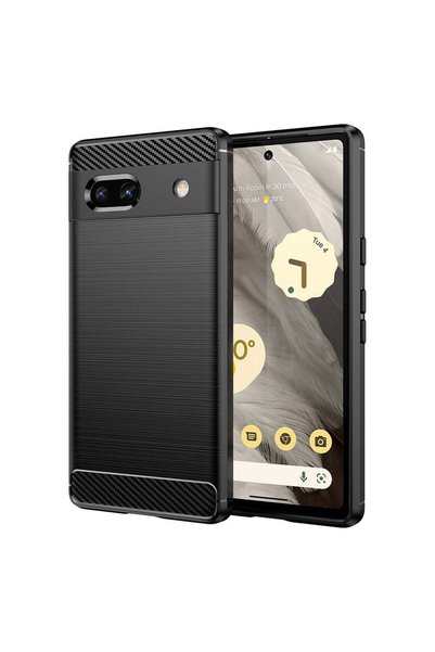 Techsuit Husă pentru Google Pixel 7a, Silicon Carbon, albastru - negru