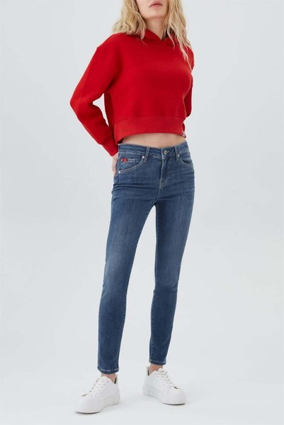 Lee Cooper Pantaloni de blugi pentru femei Jamy Ramıra Mid