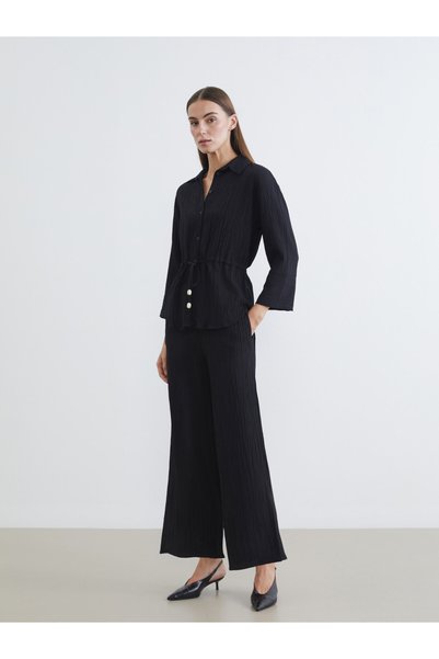 LC Waikiki Trendy Picks from Kübra Butik: Textured Women's Wide-Leg Pants wit...