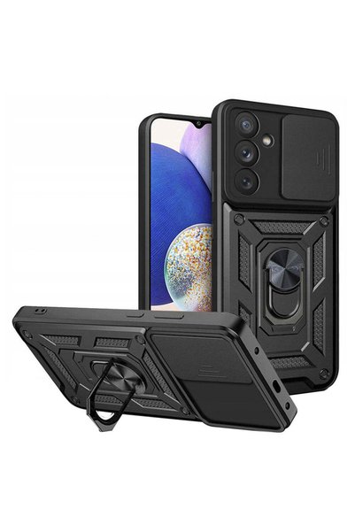 Techsuit Husă pentru Samsung Galaxy A14 5G, Seria CamShield, albastru - negru