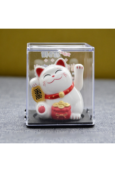 Choice White 23065C Solar Powered Luck Cat Waving Cat Solar Cat Solar Cute Wa...
