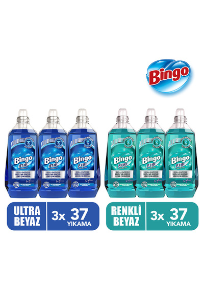 Bingo Jet Jel Ultra Beyaz 1480 mlx3 + Renkli&Beyaz 1480 mlx3
