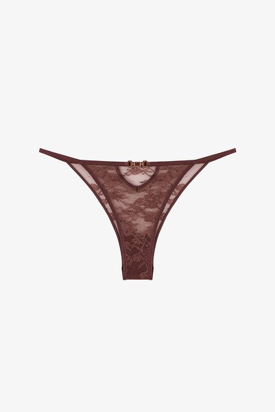 Penti Kahverengi Strap Brazilian Külot