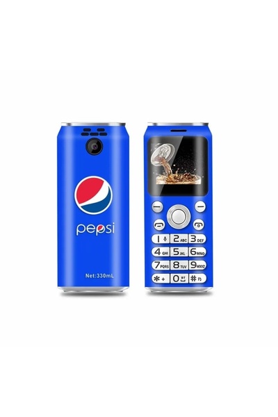 Generic Brand جوال SATREND K8 أزرق ميني بشكل علبة كولا شريحتين بلوتوث وكاميرا...