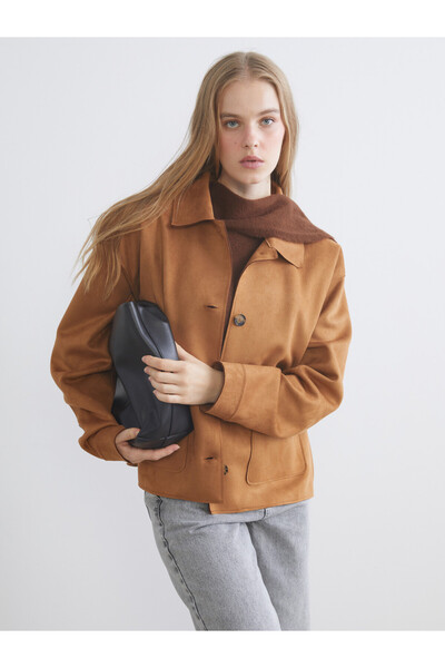 LC Waikiki Timeless Clothing & Timeless Choices Women's Suede Look Shirt Jacket
