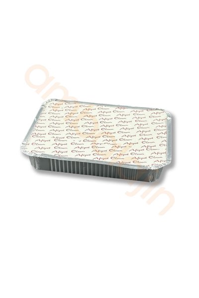 Home 100 Pieces Aluminum Lid Cup Plate Bowl for Food and Salad 1500Gr