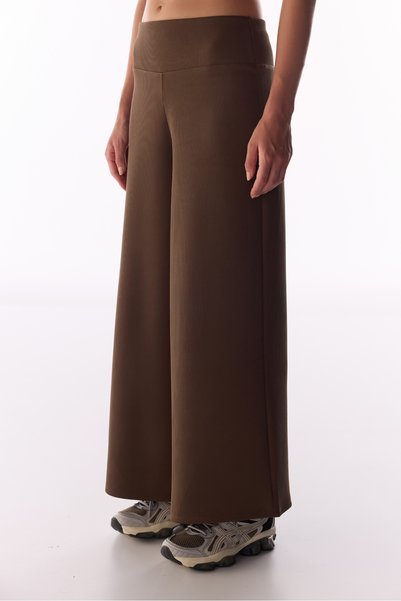 Penti Brown Fitilli Modal Crop Length Yüksek Bel Pantolon