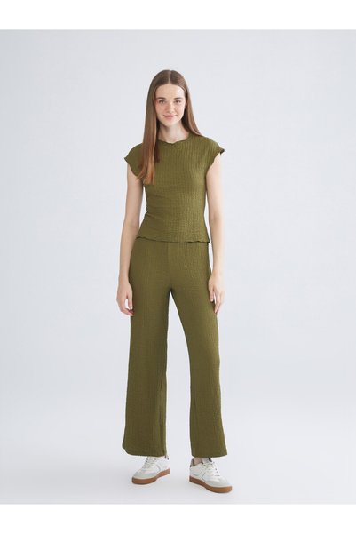 LC Waikiki Trendy Picks from Kübra Butik: Textured Women's Pants with a Waist...