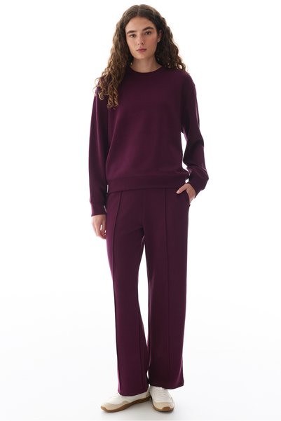 Penti Bordo Modal Bisiklet Yaka Oversize Sweatshirt