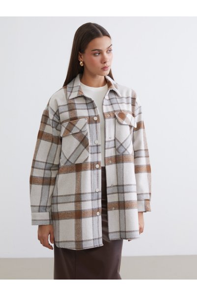 LC Waikiki Trendy Picks from Kübra Butik: Checked, Embroidered, Loose-Fit Wom...
