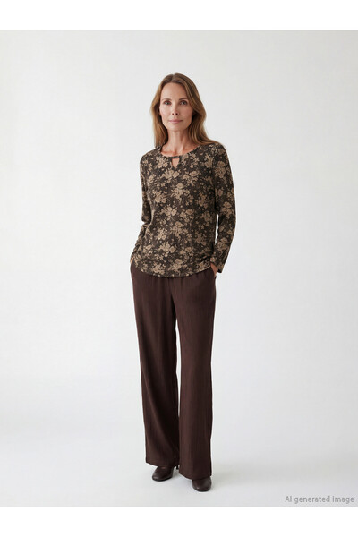 LC Waikiki LCW Grace Brown Straight-Leg, Loose & Wide-Leg Women's Pants—The A...