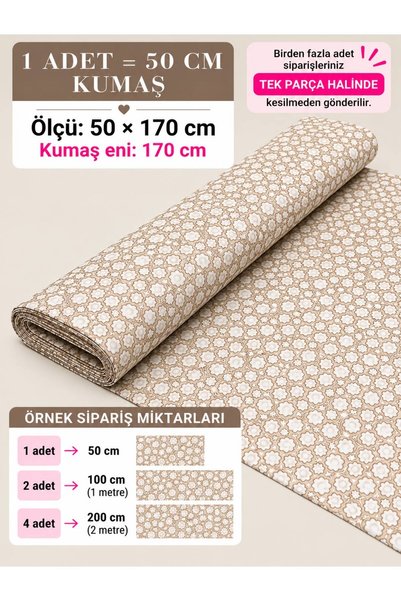 Zümra Baby %100 Pamuk Desenli Poplin Kumaş - Çiçekli - En (50×170cm)